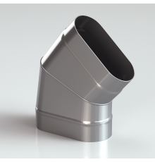 Колено 45*(по узкой стороне) 304-0,8 мм