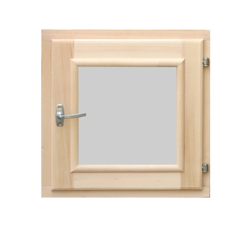 Форточка для сауны 45 х 45 см. (стеклопакет прозрачный) ОЛЬХА