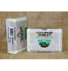 Соляной брикет «Соляная баня" с Алтайским травами "Мята" вес 1,35 кг