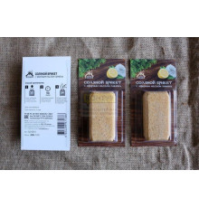 Соляной брикет МИНИ с эфирным маслом Лимона вес 0,2 кг.