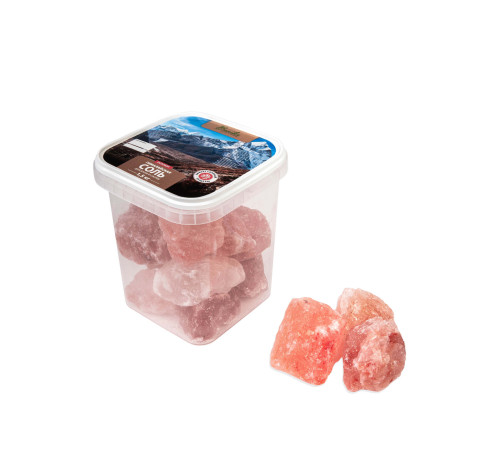 Соль гималайская для бани и сауны, колотая, ведро, 1,5кг