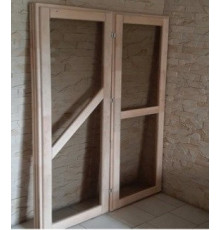 Дверь деревянная со стеклом 0,7*1.7