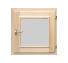 Форточка для сауны 40 х 50 см. (стеклопакет прозрачный) ОЛЬХА