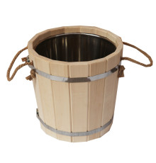 Запарник 15л с нержавеющей вставкой, материал ОЛЬХА