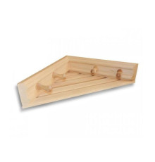 Полочка большая угловая (5 креплений), материал ОЛЬХА