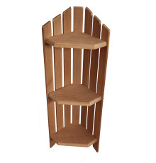 Полка угловая 3-х уровневая, материал ОЛЬХА