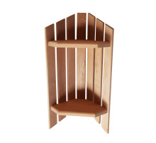 Полка угловая 2-х уровневая, материал ОЛЬХА