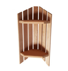 Полка угловая 2-х уровневая, материал ОЛЬХА