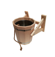 Обливное ведро с нержавеющей вставкой, 20 л., материал ОЛЬХА