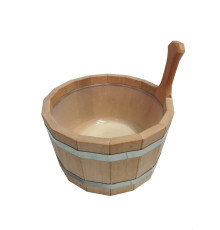 Шайка 5 л. с пластмассовой вставкой, материал ОЛЬХА