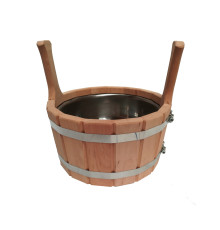 Шайка 5 л с нержавеющей вставкой, материал ОЛЬХА