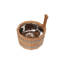 Ушат 3 л с нержавеющей вставкой, материал ОЛЬХА