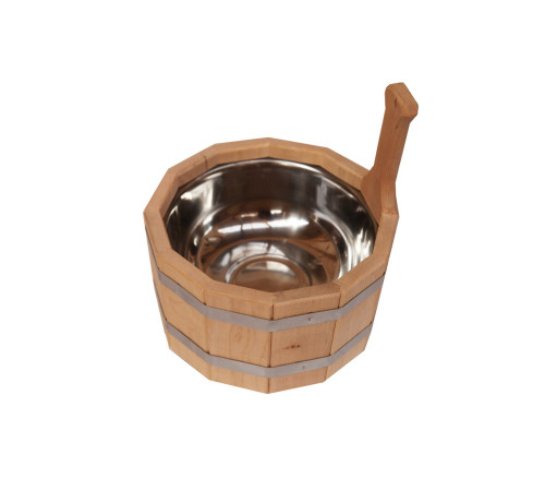 Ушат 3 л с нержавеющей вставкой, материал ОЛЬХА