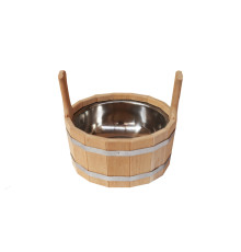 Шайка 7 л с нержавеющей вставкой, материал ОЛЬХА