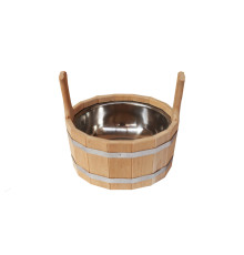 Шайка 12 л с нержавеющей вставкой, материал ОЛЬХА