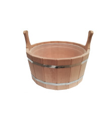 Шайка-таз 20 л с пластиковой вставкой,материал ОЛЬХА