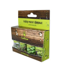 НАБОР МАСЕЛ ЭФИРНЫХ: ПИХТА, МЯТА, СОСНА, ЭВКАЛИПТ, 4Х17МЛ