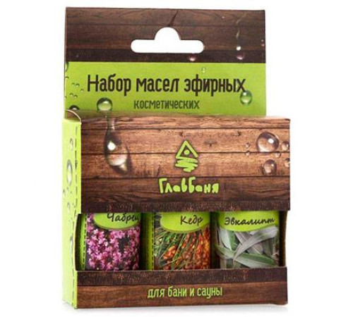 НАБОР МАСЕЛ ЭФИРНЫХ: КЕДР, ЧАБРЕЦ, ЭВКАЛИПТ, 3Х17МЛ