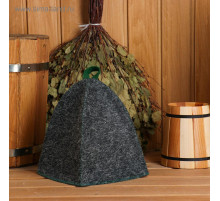 Шапка банная, войлок серый