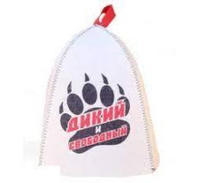 Шапка банная, принт "Дикий и свободный", войлок