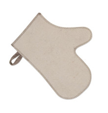 Рукавица банная белая Б-43