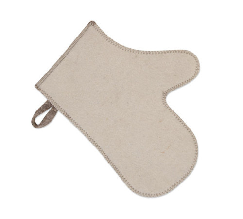 Рукавица банная белая Б-43