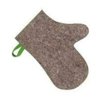 Рукавица банная, войлок серый