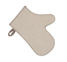 Рукавица банная белая