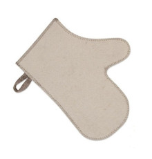 Рукавица банная белая