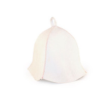 Шапка банная "Сауна", войлок белый